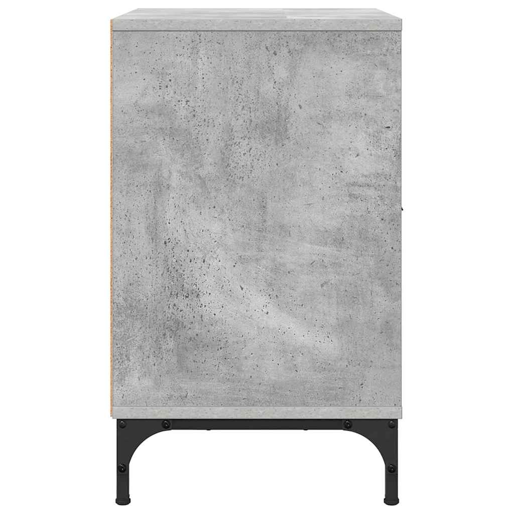 vidaXL Szafka Nocna z szufladą 2 pcs Betonowy szary 49 x 36 x 61 cm
