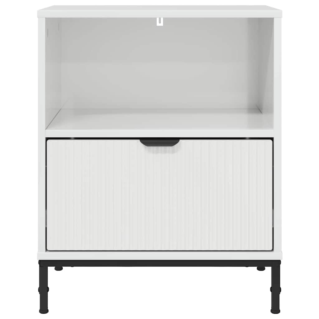 vidaXL Szafka Nocna 2 pcs Biały na wysoki połysk 49 x 36 x 61 cm