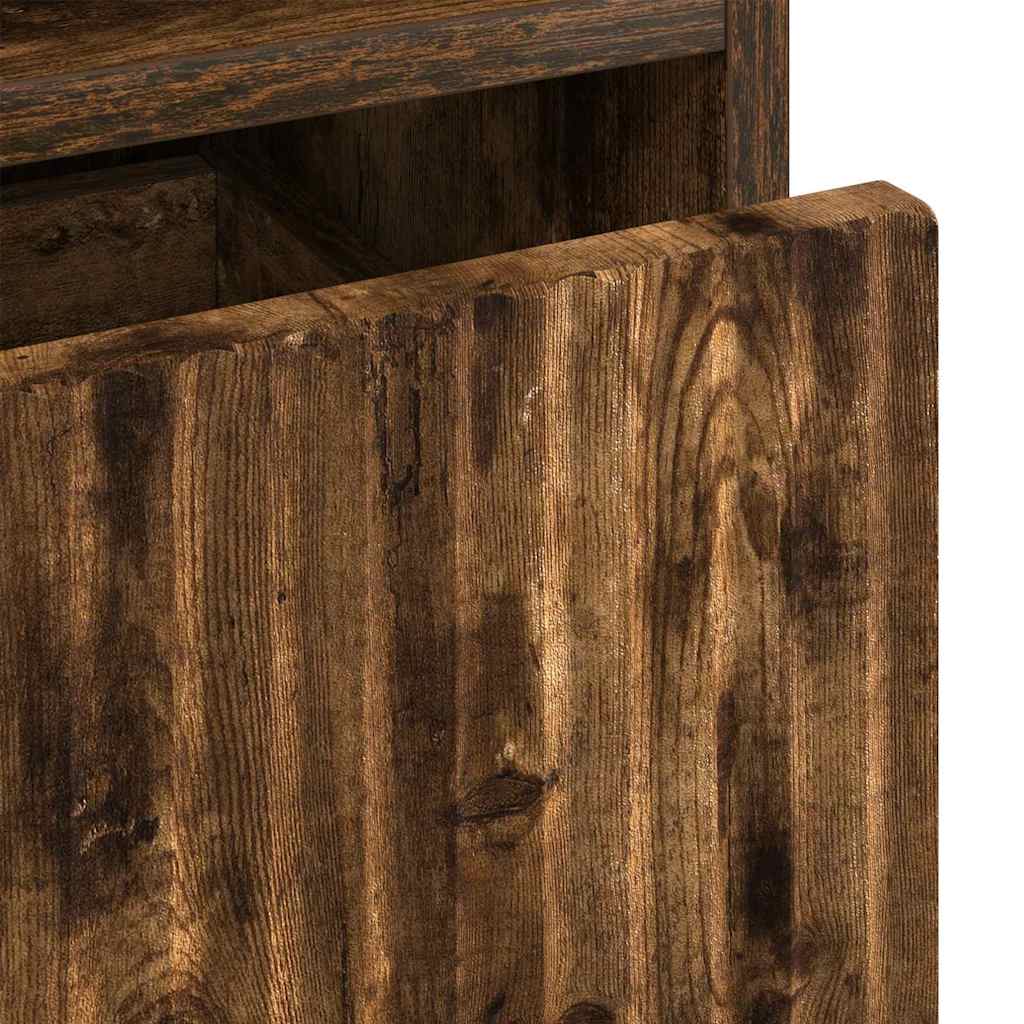 vidaXL Szafka Nocna z szufladą 2 pcs Wędzony dąb 49 x 36 x 61 cm