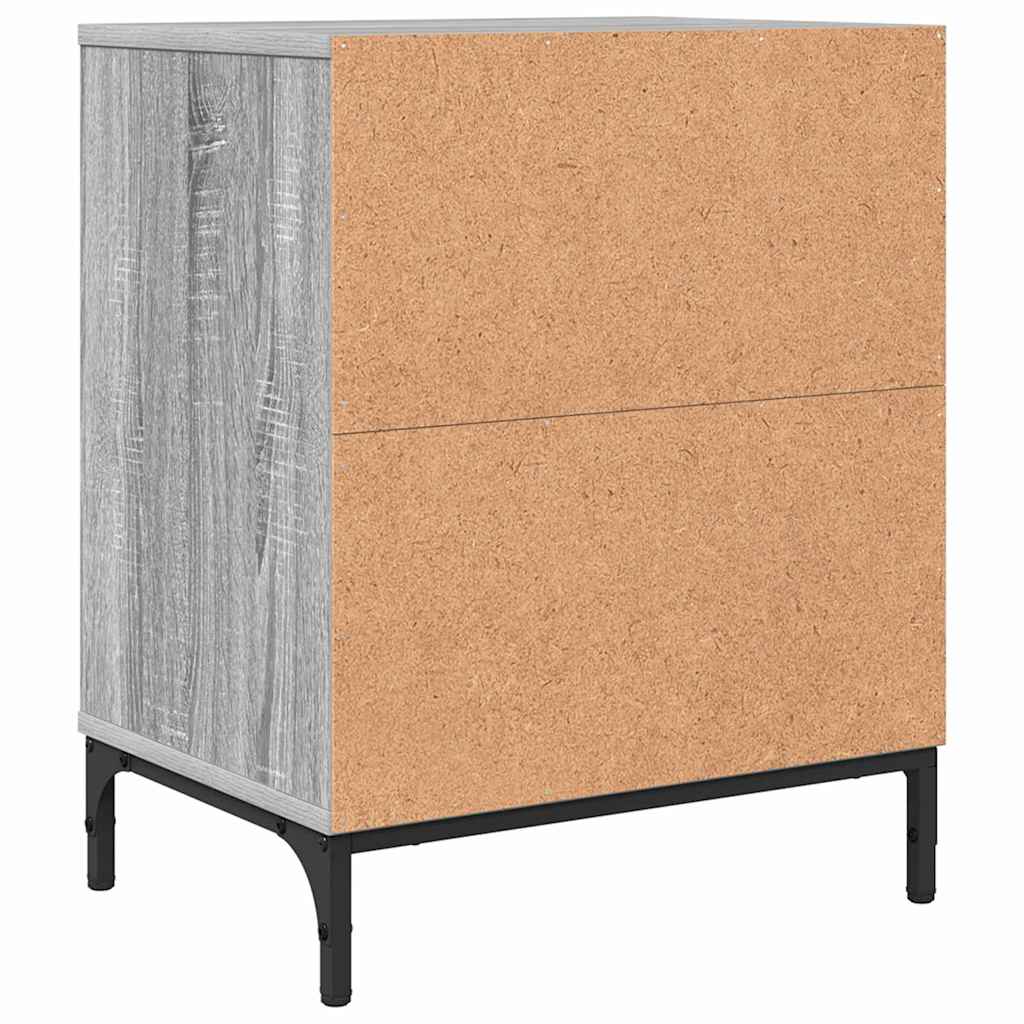 vidaXL Szafka Nocna z szufladą 2 pcs Szary dąb sonoma 49 x 36 x 61 cm