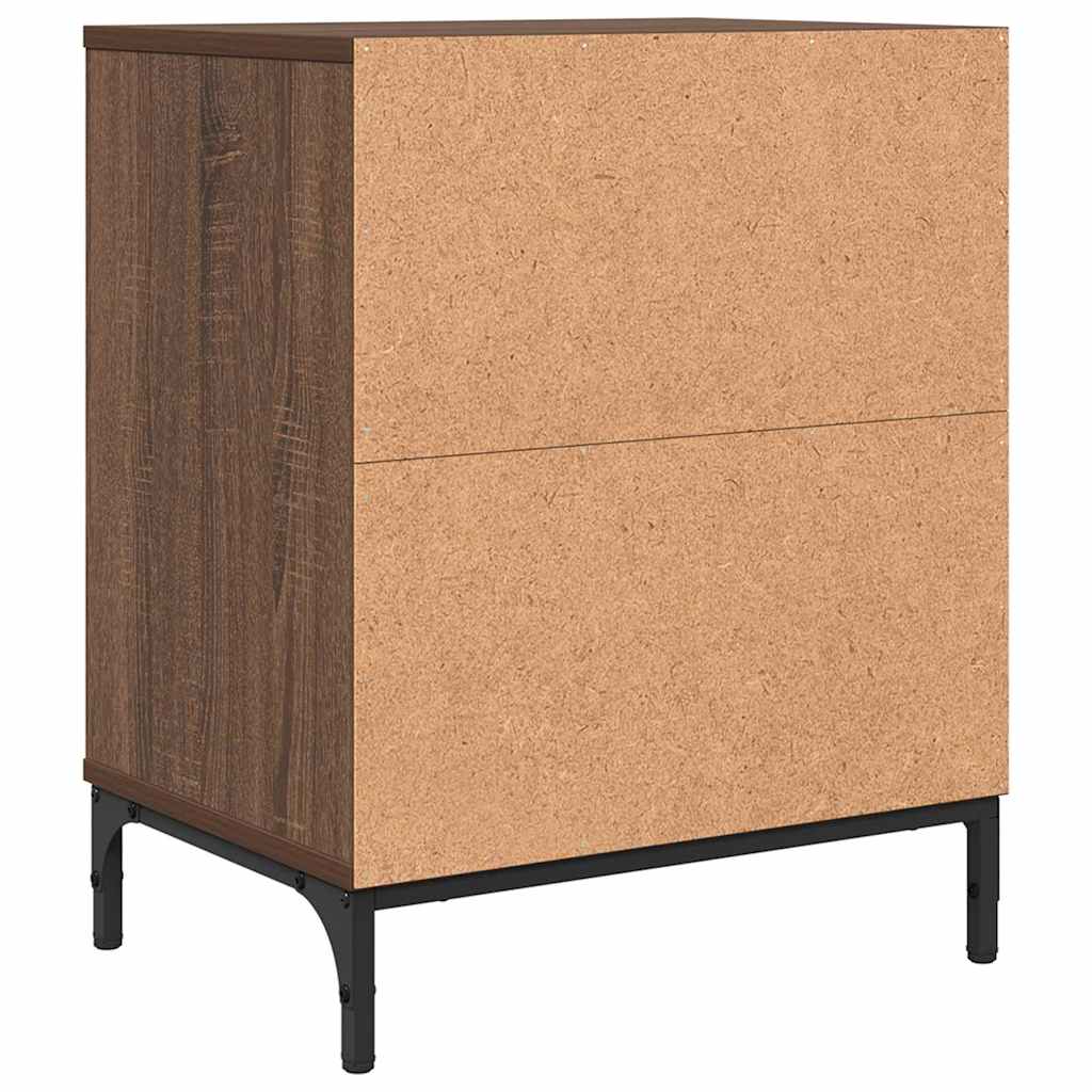 vidaXL Szafka Nocna z szufladą 2 pcs Brązowy dąb 49 x 36 x 61 cm