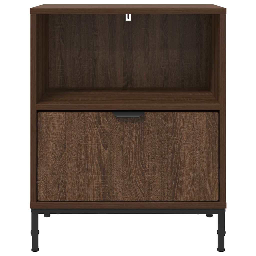 vidaXL Szafka Nocna z szufladą 2 pcs Brązowy dąb 49 x 36 x 61 cm