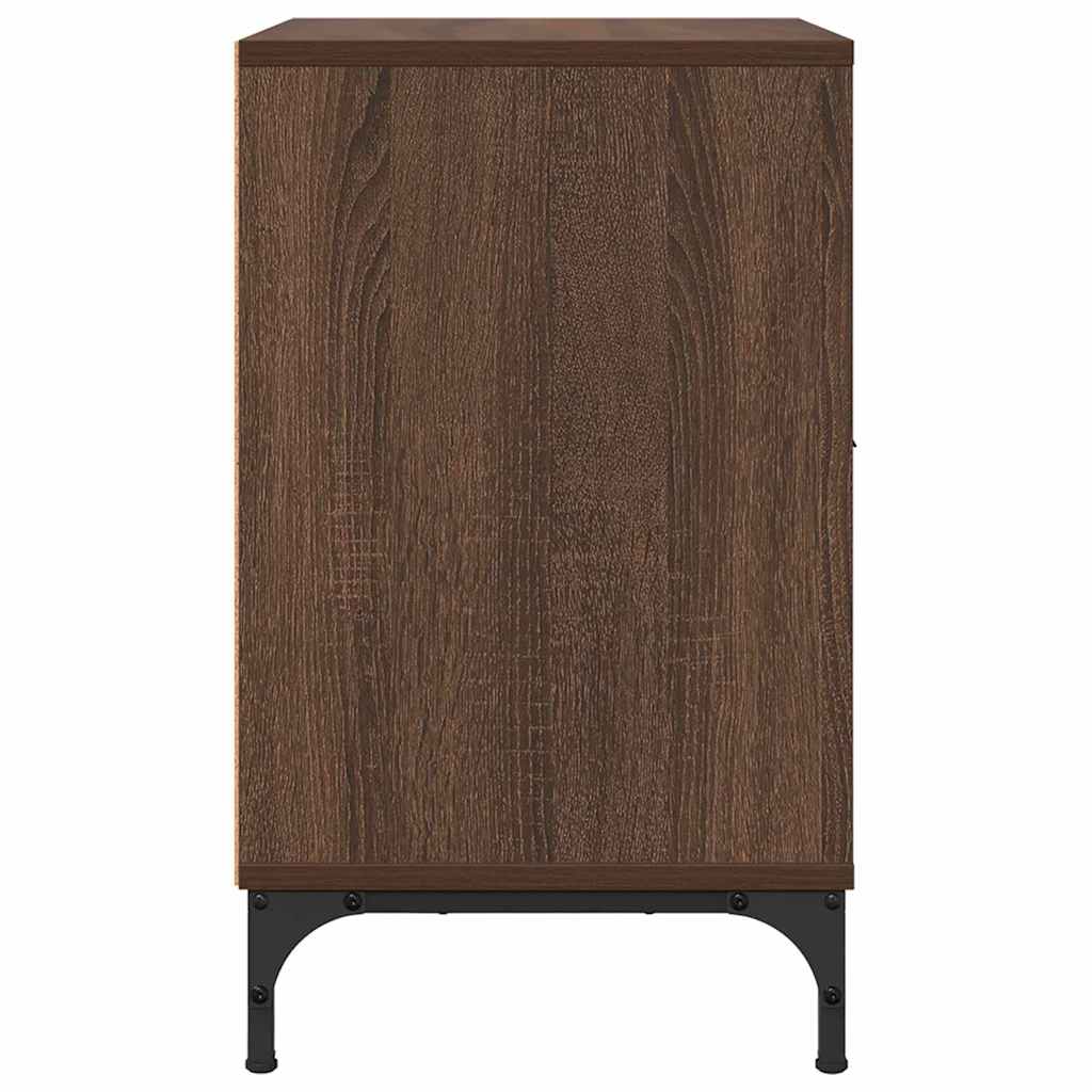 vidaXL Szafka Nocna z szufladą 2 pcs Brązowy dąb 49 x 36 x 61 cm