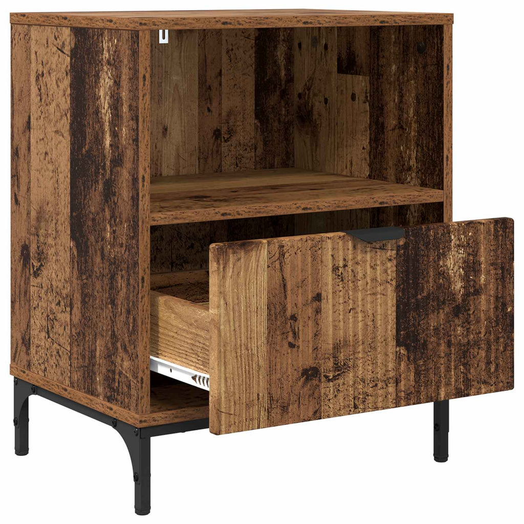 vidaXL Szafka Nocna Stare drewno 49 x 36 x 61 cm Drewno inżynieryjne