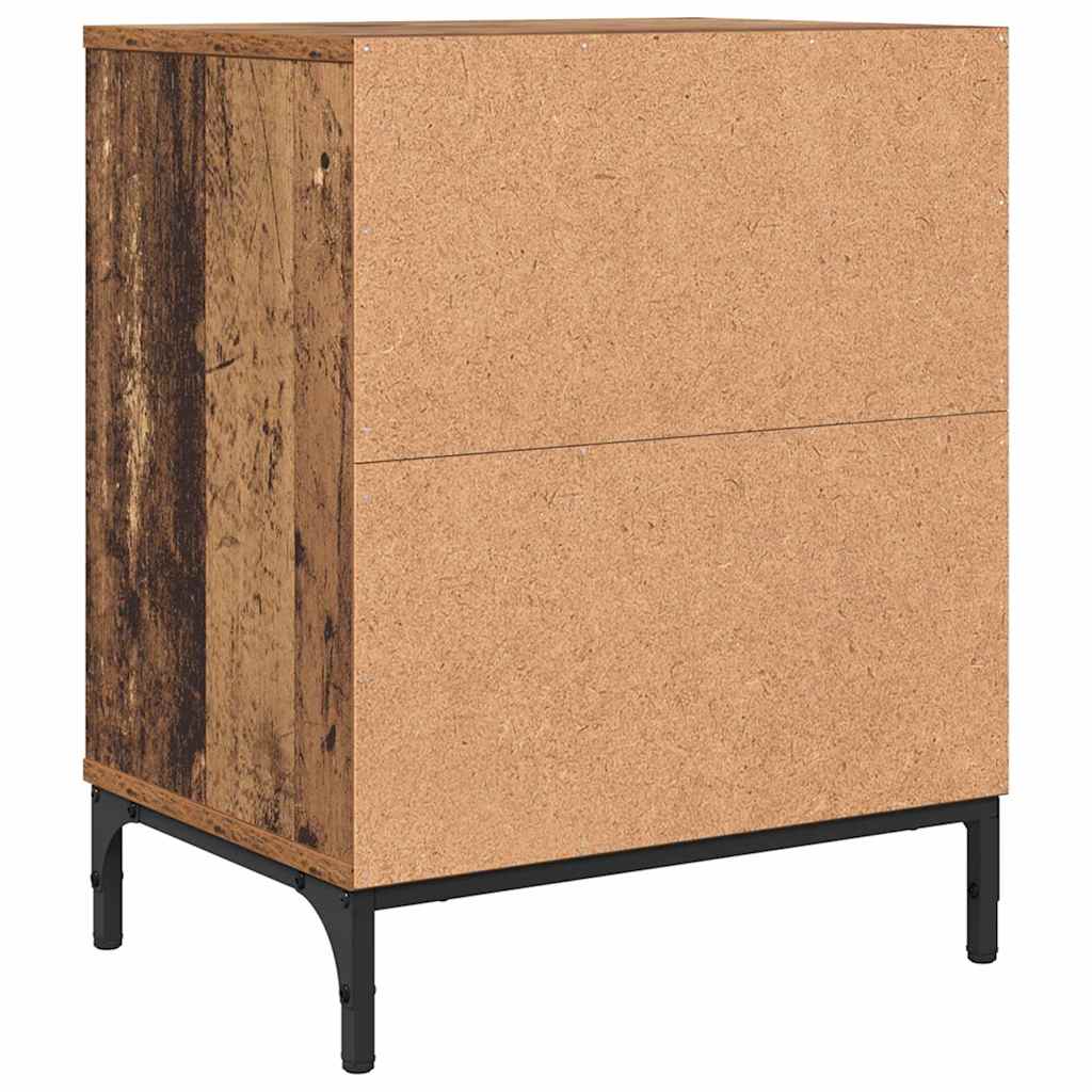 vidaXL Szafka Nocna z szufladą 2 pcs Stare drewno 49 x 36 x 61 cm