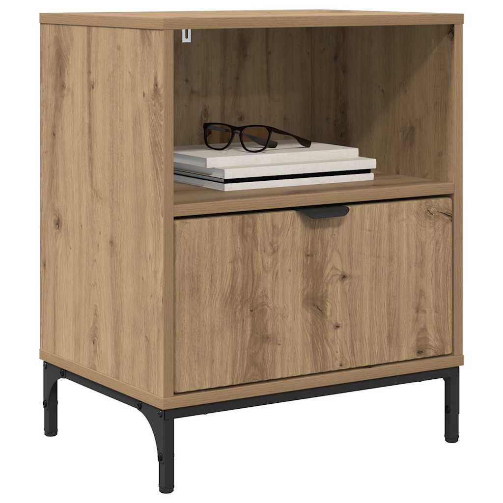 vidaXL Szafka Nocna z szufladą 2 pcs dąb artisan 49 x 36 x 61 cm