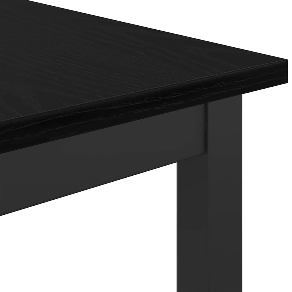 vidaXL stół Czarny Dąb 100 x 50 x 90,5 cm Drewno inżynieryjne i stal