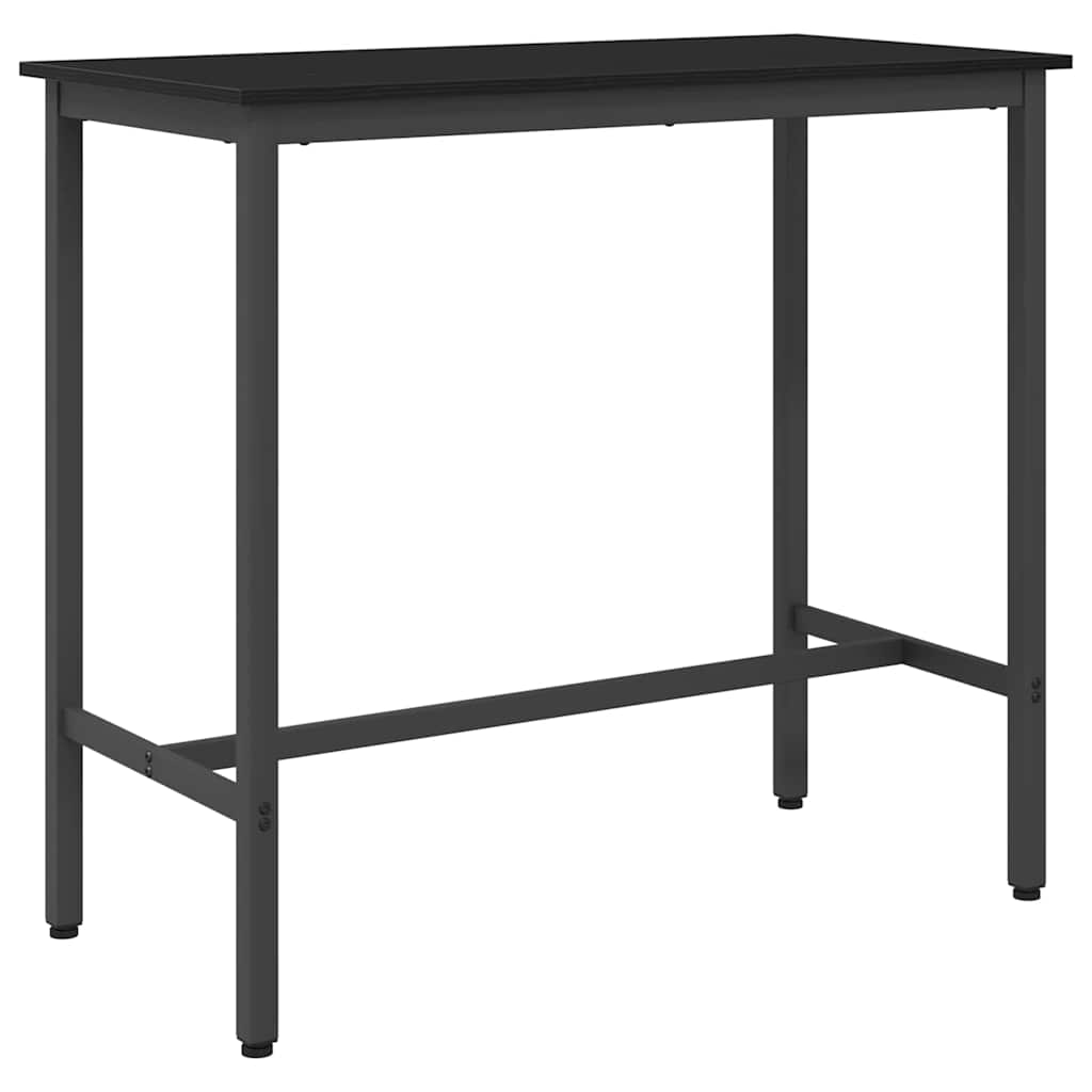 vidaXL stół Czarny Dąb 100 x 50 x 90,5 cm Drewno inżynieryjne i stal
