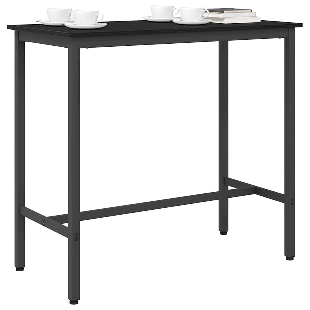 vidaXL stół Czarny Dąb 100 x 50 x 90,5 cm Drewno inżynieryjne i stal