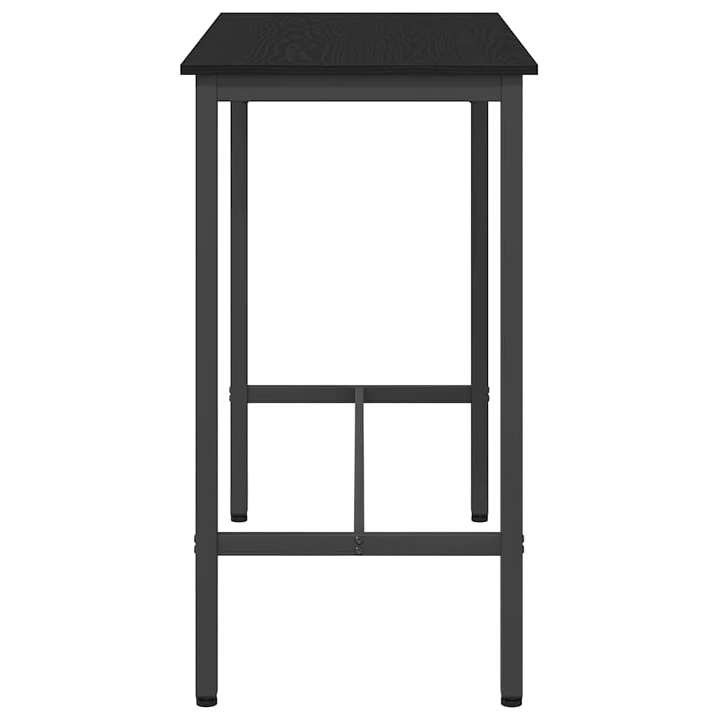 vidaXL stół Czarny Dąb 100 x 50 x 90,5 cm Drewno inżynieryjne i stal