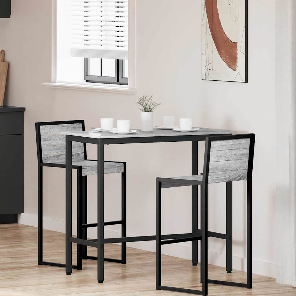 vidaXL stół Szary Sonoma 100 x 50 x 90,5 cm Drewno inżynieryjne i stal