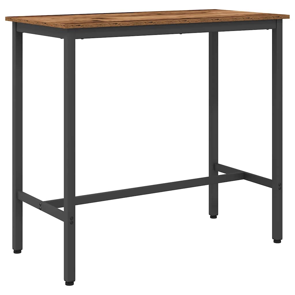 vidaXL stół Stare drewno 100 x 50 x 90,5 cm Drewno inżynieryjne i stal