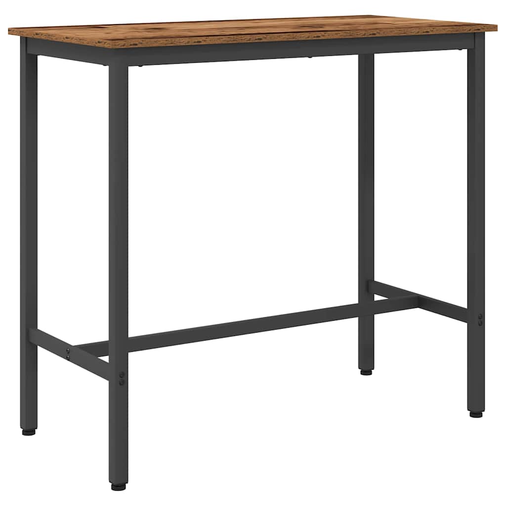 vidaXL stół Stare drewno 100 x 50 x 90,5 cm Drewno inżynieryjne i stal
