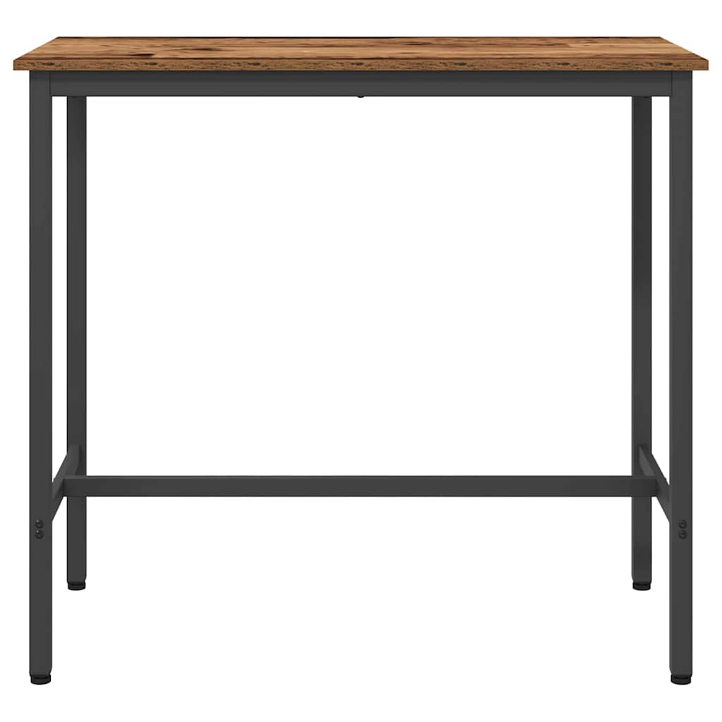 vidaXL stół Stare drewno 100 x 50 x 90,5 cm Drewno inżynieryjne i stal