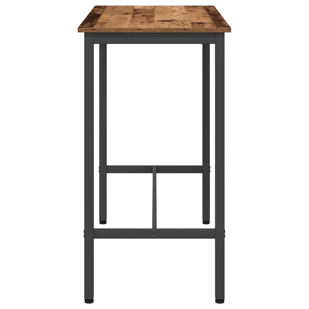vidaXL stół Stare drewno 100 x 50 x 90,5 cm Drewno inżynieryjne i stal