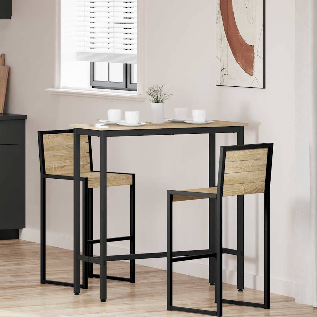 vidaXL stół Dąb Sonoma 100 x 40 x 100,5 cm Drewno inżynieryjne i stal