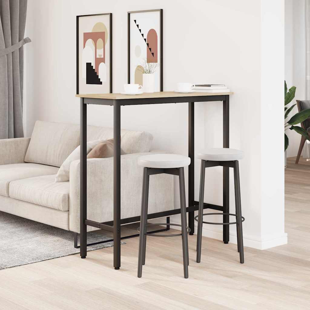 vidaXL stół Dąb Sonoma 100 x 40 x 100,5 cm Drewno inżynieryjne i stal
