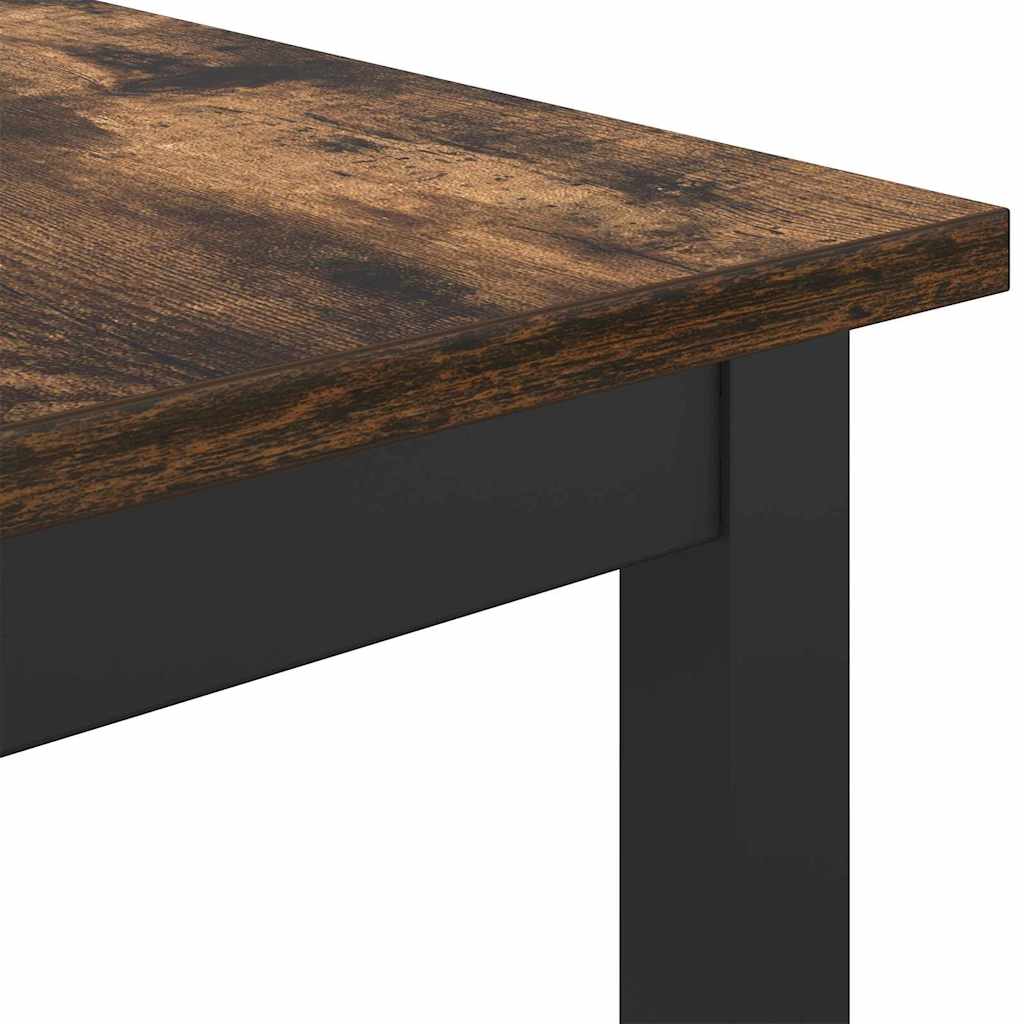 vidaXL stół Dąb wędzony 100 x 40 x 100,5 cm Drewno inżynieryjne i stal