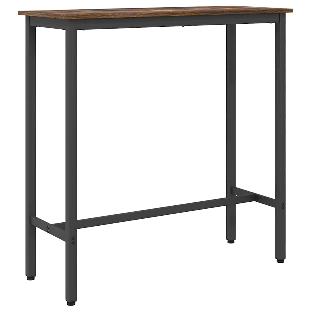 vidaXL stół Dąb wędzony 100 x 40 x 100,5 cm Drewno inżynieryjne i stal