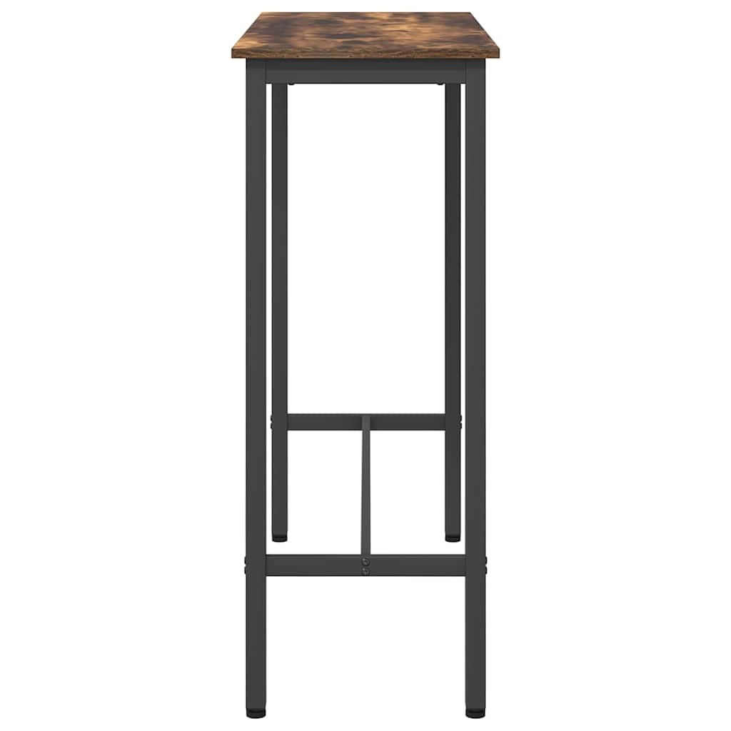 vidaXL stół Dąb wędzony 100 x 40 x 100,5 cm Drewno inżynieryjne i stal