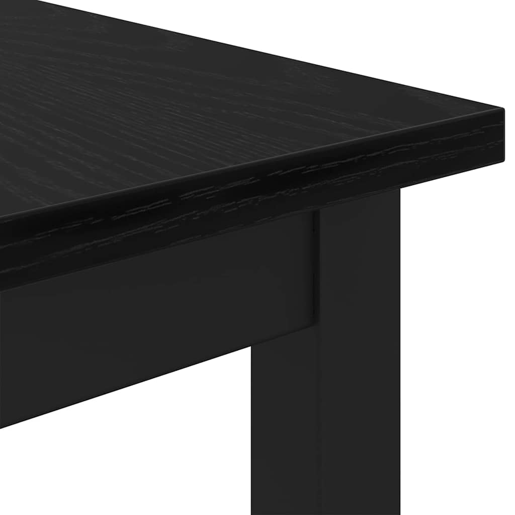 vidaXL stół Czarny Dąb 100 x 50 x 76,5 cm Drewno inżynieryjne i stal