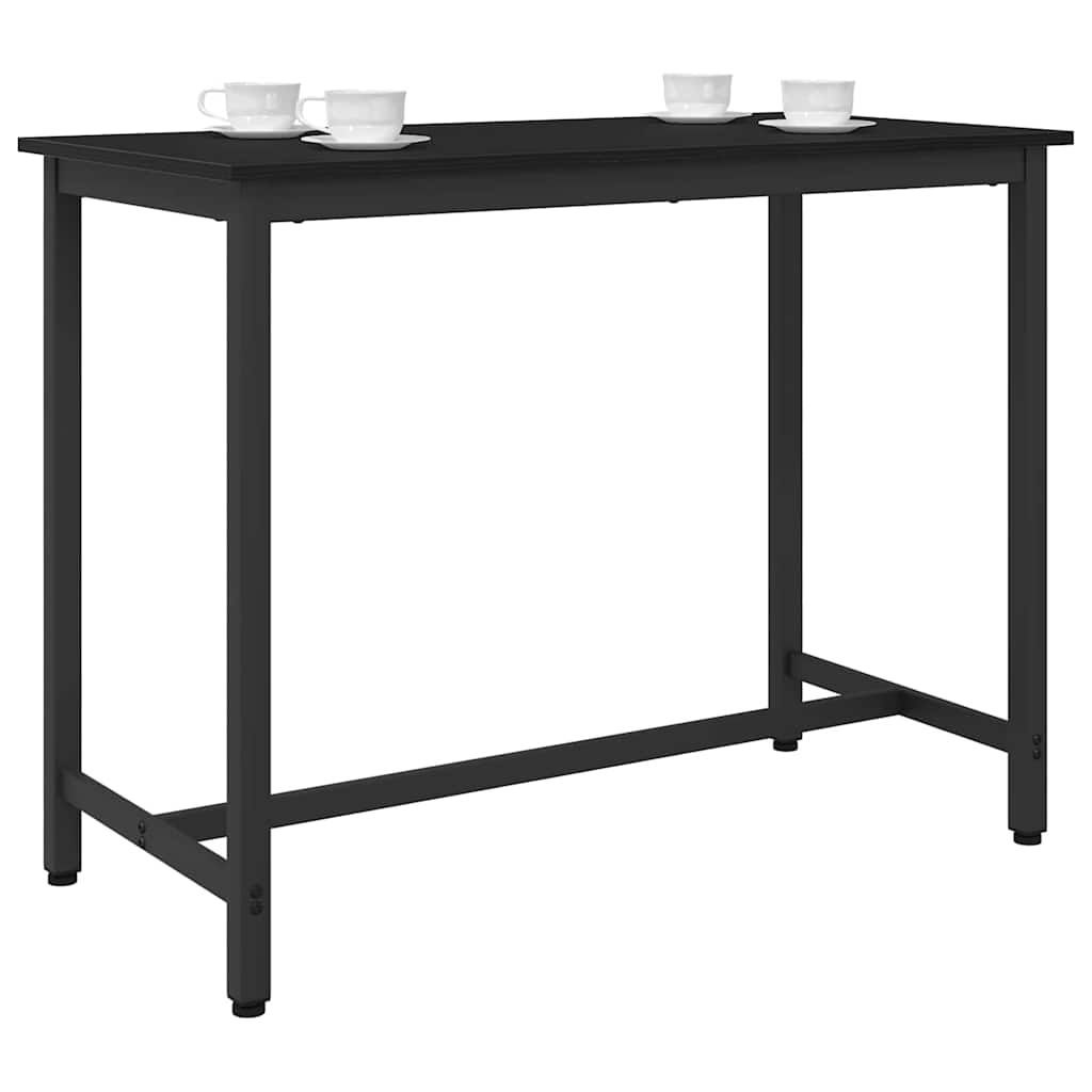 vidaXL stół Czarny Dąb 100 x 50 x 76,5 cm Drewno inżynieryjne i stal