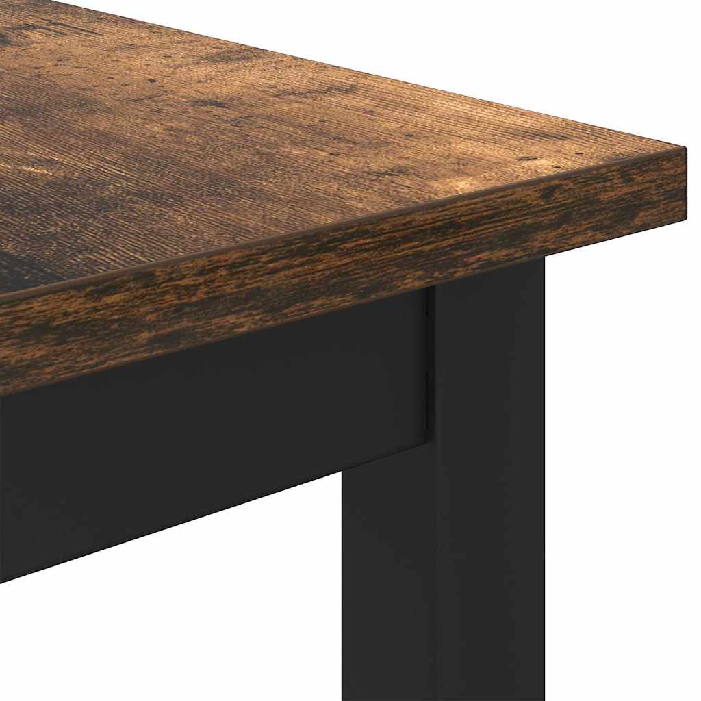vidaXL stół Dąb wędzony 100 x 50 x 76,5 cm Drewno inżynieryjne i stal