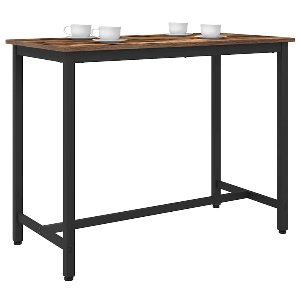 vidaXL stół Dąb wędzony 100 x 50 x 76,5 cm Drewno inżynieryjne i stal