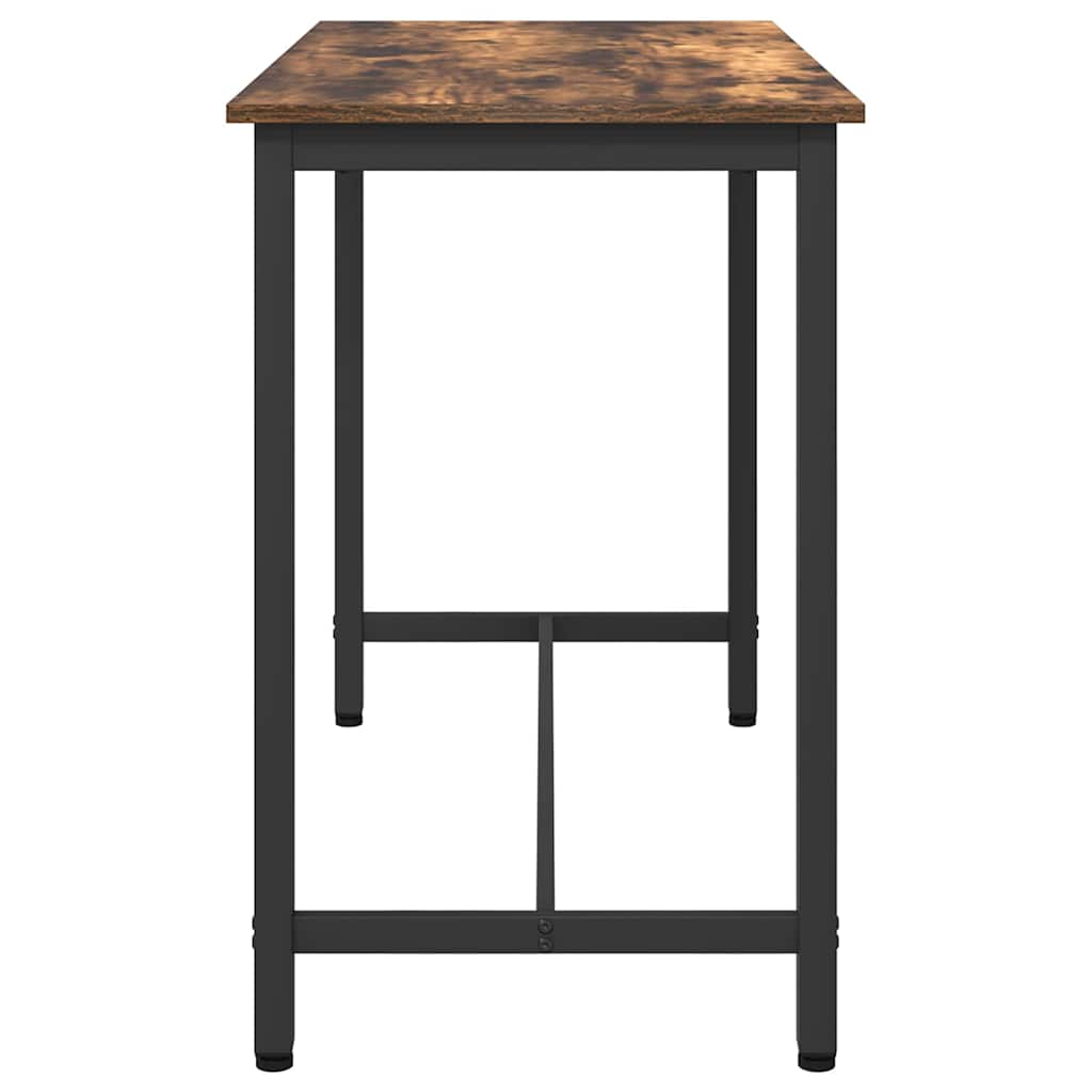 vidaXL stół Dąb wędzony 100 x 50 x 76,5 cm Drewno inżynieryjne i stal
