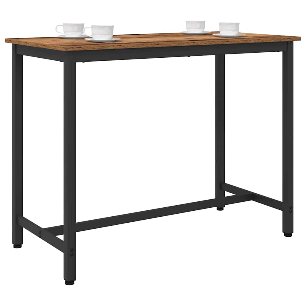 vidaXL stół Stare drewno 100 x 50 x 76,5 cm Drewno inżynieryjne i stal