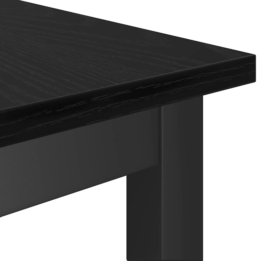 vidaXL Ławka jadalniana 2 pcs Czarny Dąb 100 x 32,5 x 48,5 cm