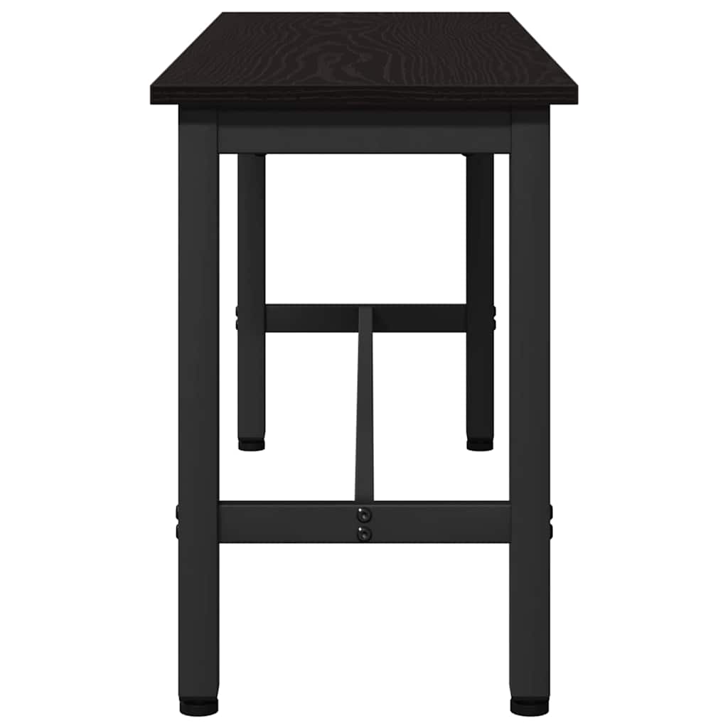 vidaXL Ławka jadalniana 2 pcs Czarny Dąb 100 x 32,5 x 48,5 cm