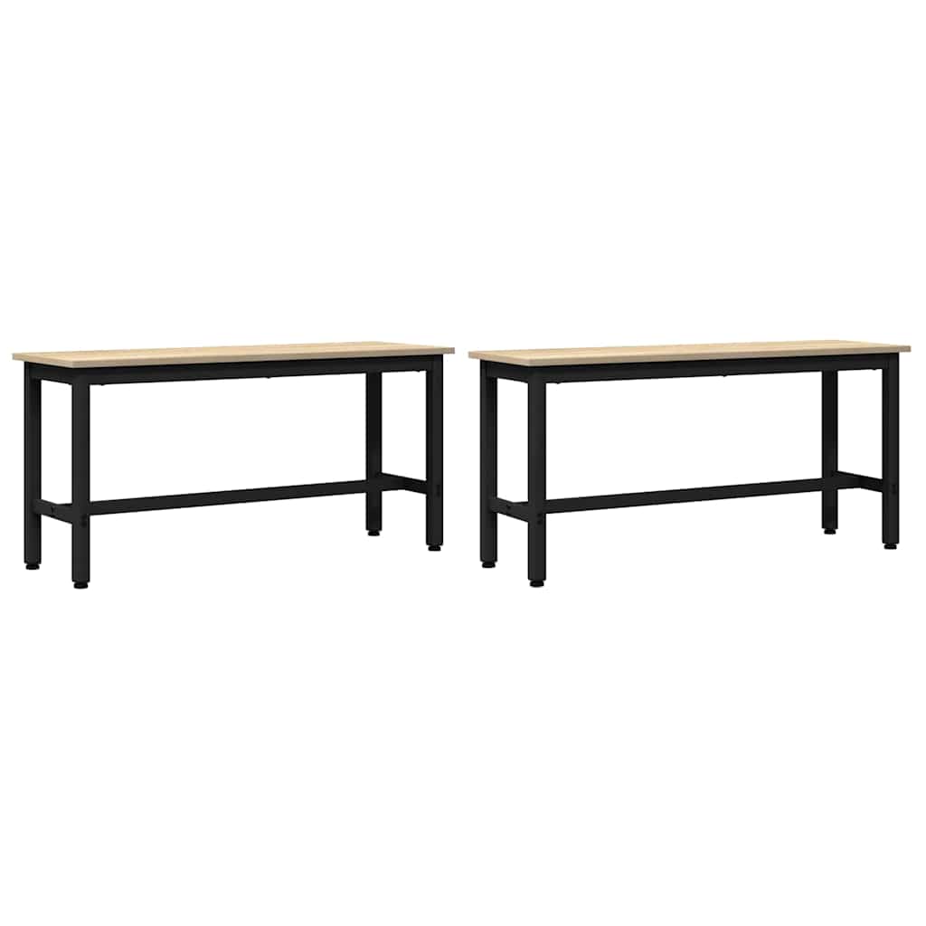 vidaXL Ławka jadalniana 2 pcs Dąb Sonoma 100 x 32,5 x 48,5 cm