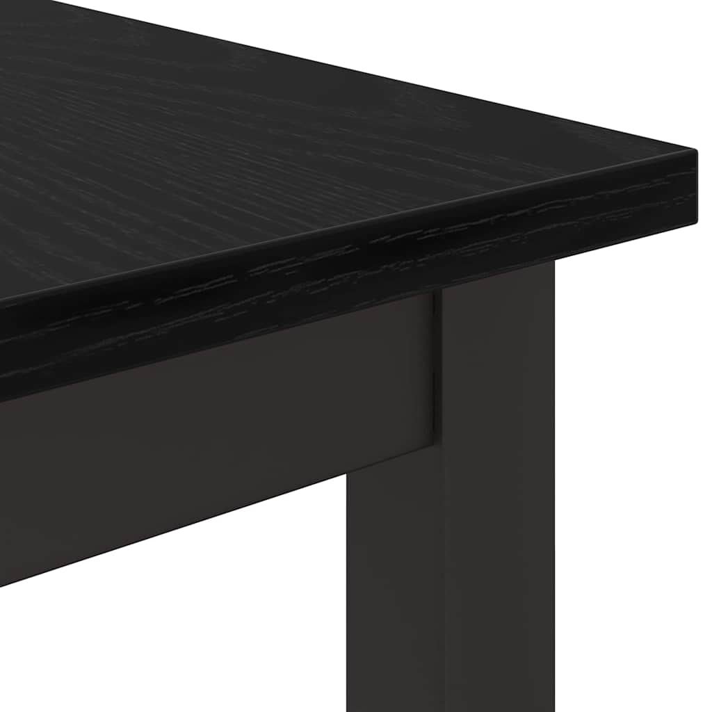 vidaXL stół Czarny Dąb 80 x 50 x 76,5 cm Drewno inżynieryjne i stal