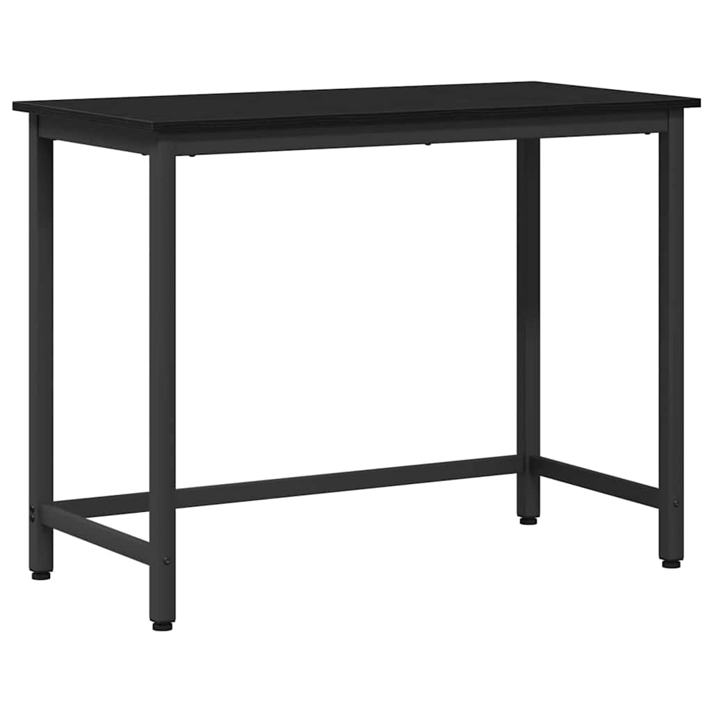 vidaXL stół Czarny Dąb 80 x 50 x 76,5 cm Drewno inżynieryjne i stal