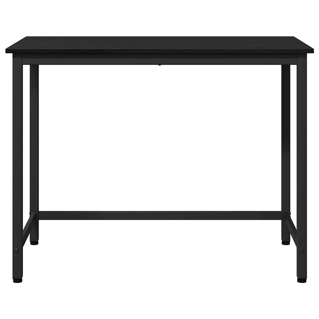 vidaXL stół Czarny Dąb 80 x 50 x 76,5 cm Drewno inżynieryjne i stal