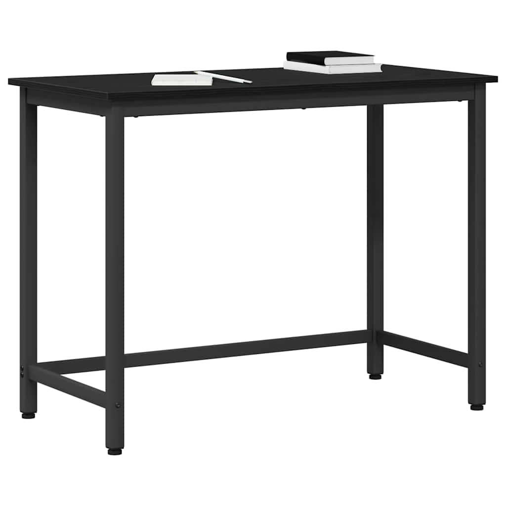 vidaXL stół Czarny Dąb 80 x 50 x 76,5 cm Drewno inżynieryjne i stal