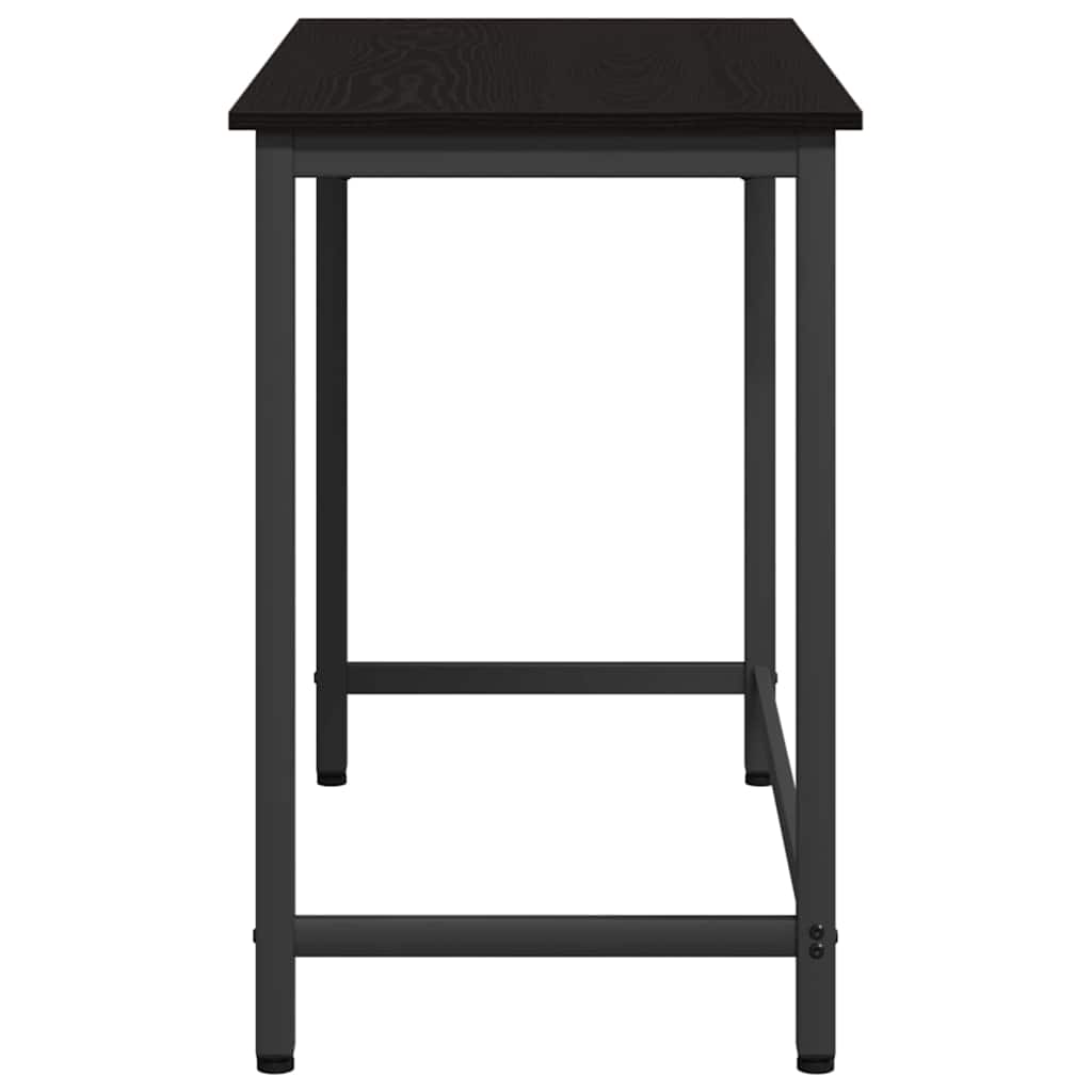 vidaXL stół Czarny Dąb 80 x 50 x 76,5 cm Drewno inżynieryjne i stal