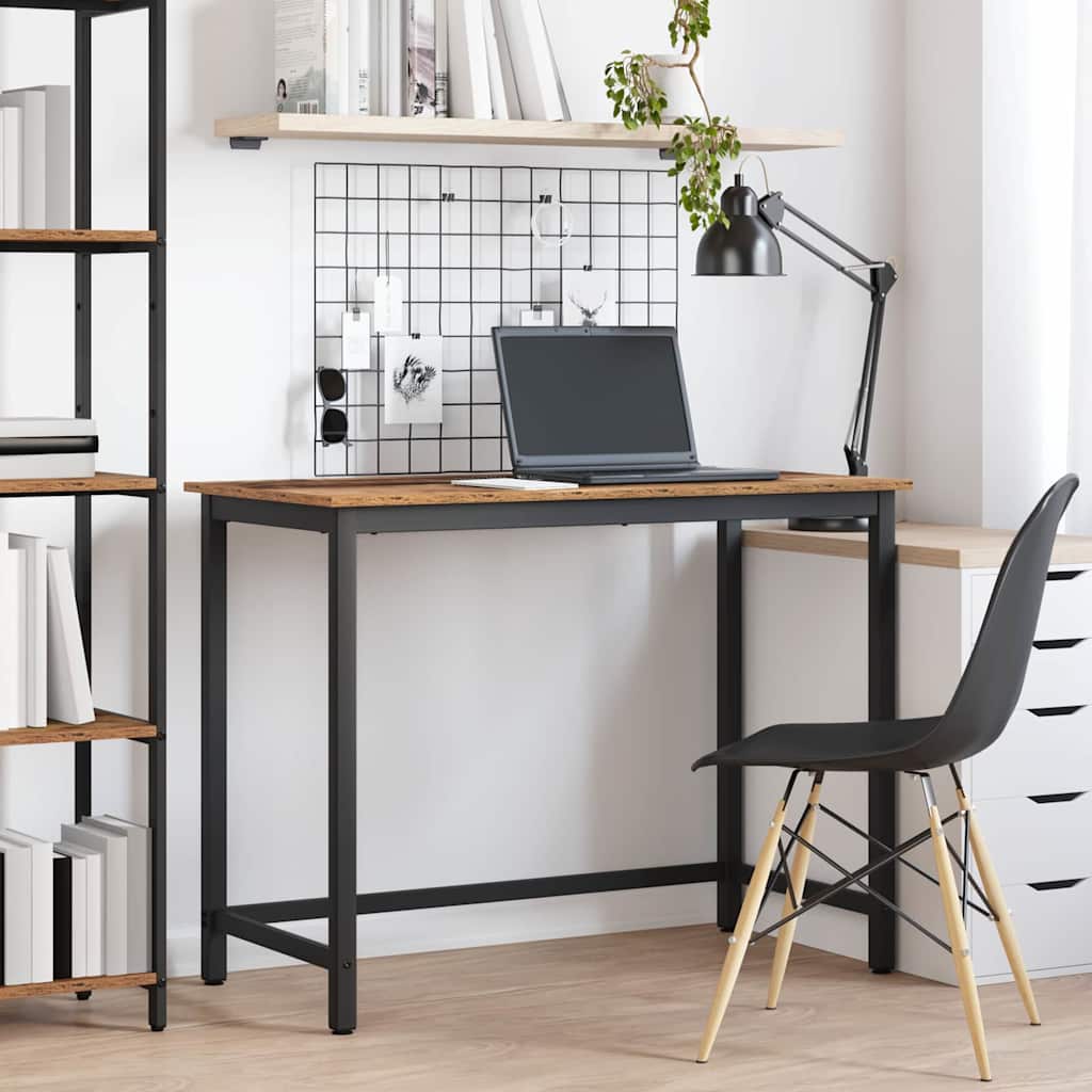 vidaXL stół Stare drewno 80 x 50 x 76,5 cm Drewno inżynieryjne i stal