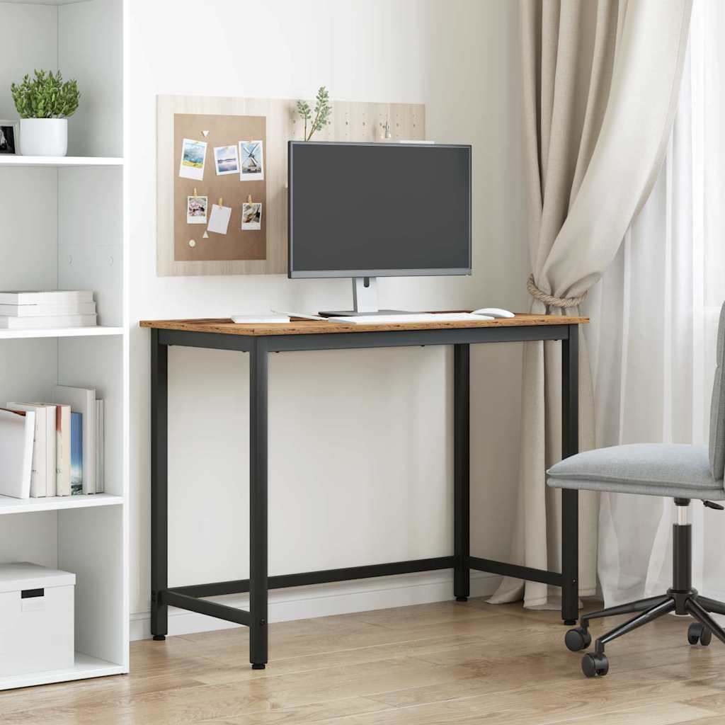 vidaXL stół Stare drewno 80 x 50 x 76,5 cm Drewno inżynieryjne i stal