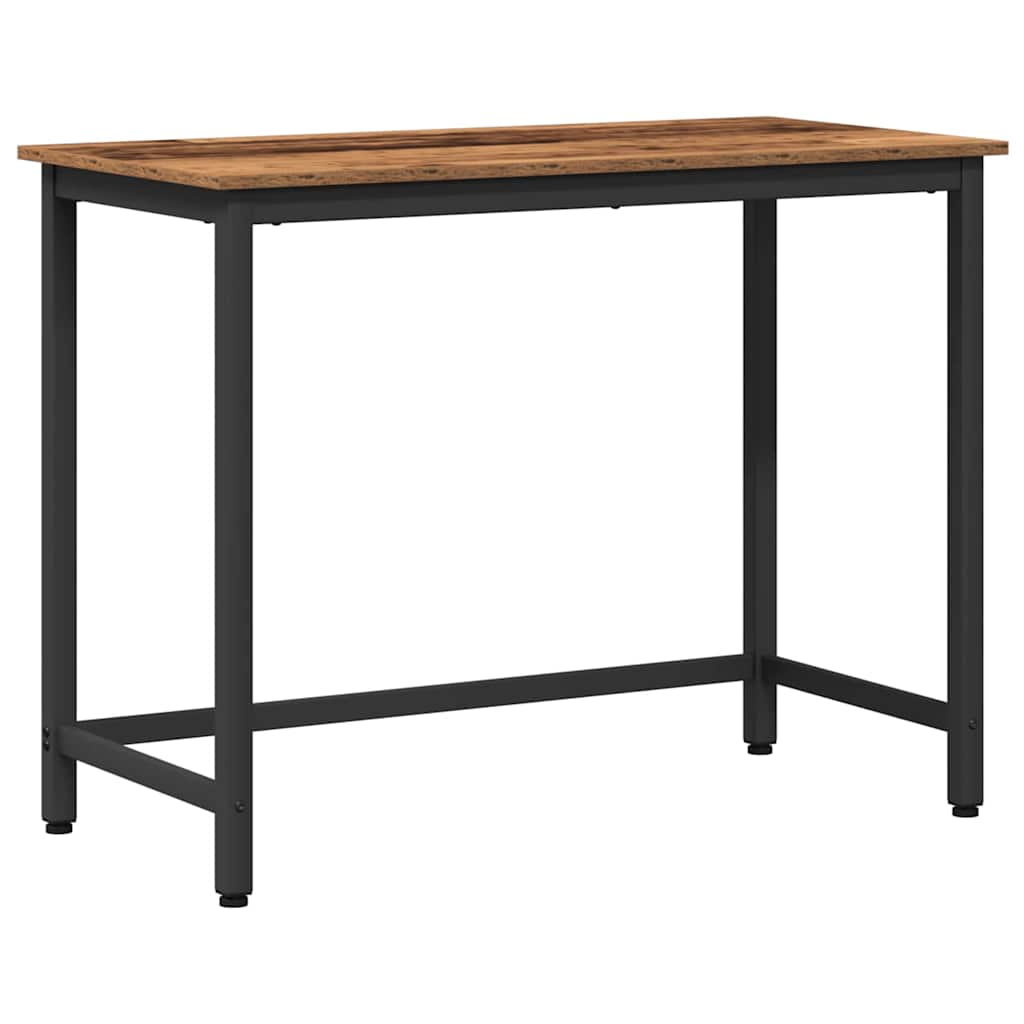 vidaXL stół Stare drewno 80 x 50 x 76,5 cm Drewno inżynieryjne i stal
