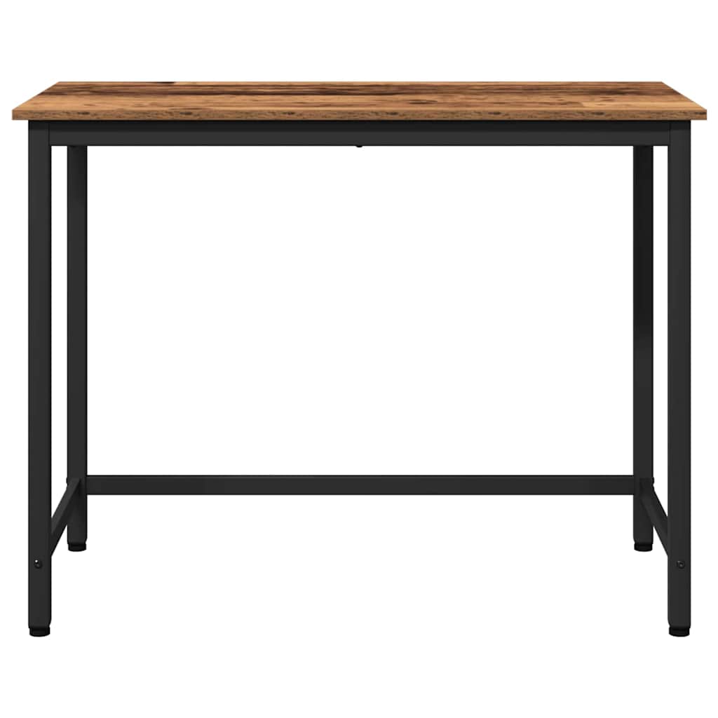 vidaXL stół Stare drewno 80 x 50 x 76,5 cm Drewno inżynieryjne i stal
