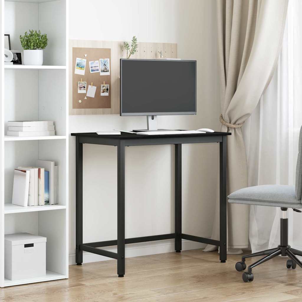 vidaXL stół Czarny Dąb 100 x 50 x 76,5 cm Drewno inżynieryjne i stal