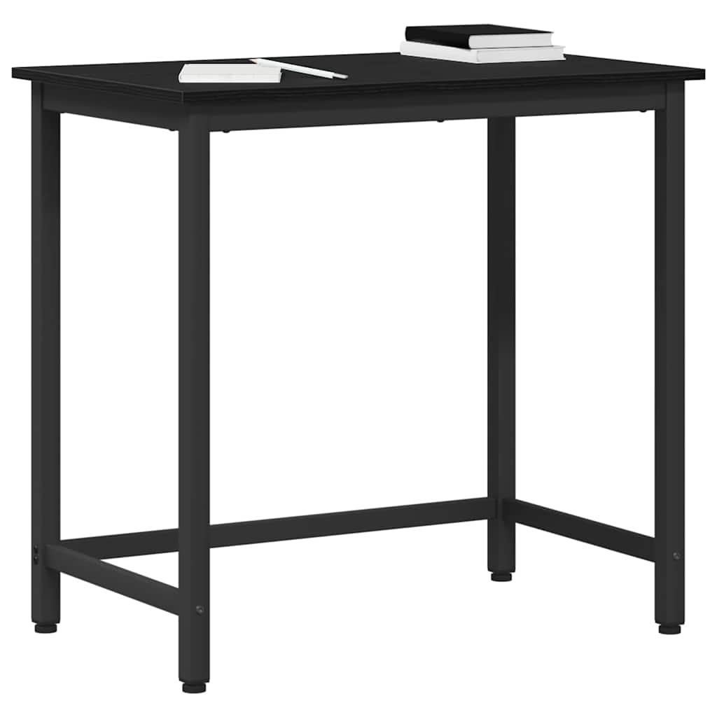 vidaXL stół Czarny Dąb 100 x 50 x 76,5 cm Drewno inżynieryjne i stal