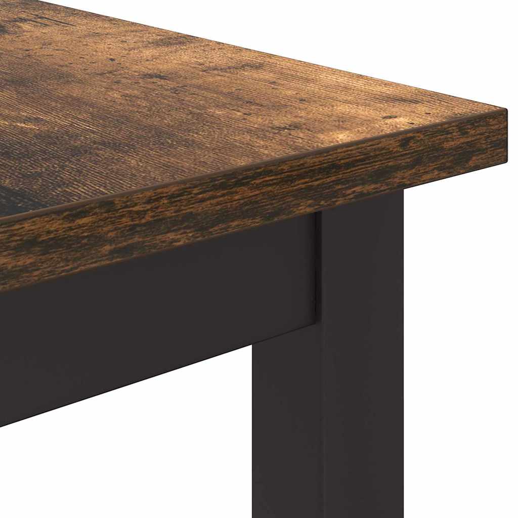 vidaXL stół Dąb wędzony 100 x 50 x 76,5 cm Drewno inżynieryjne i stal