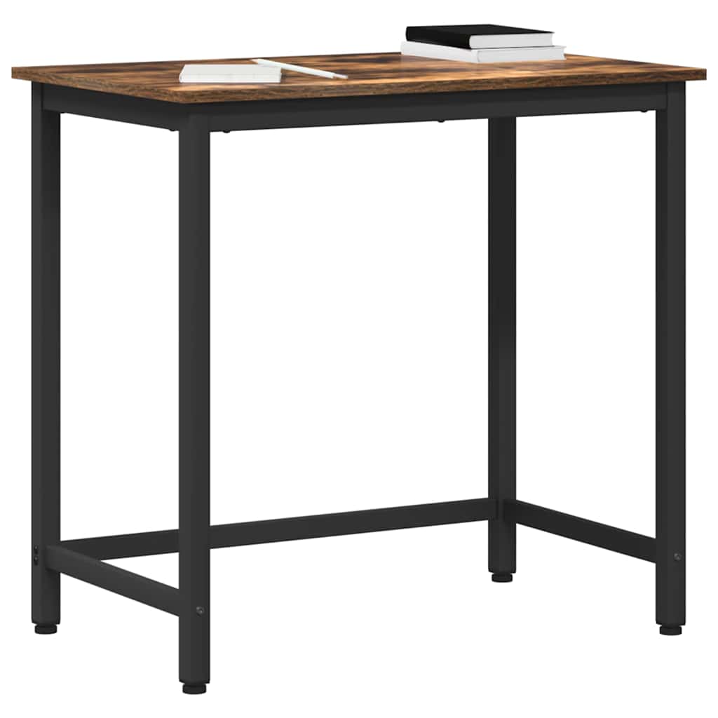 vidaXL stół Dąb wędzony 100 x 50 x 76,5 cm Drewno inżynieryjne i stal