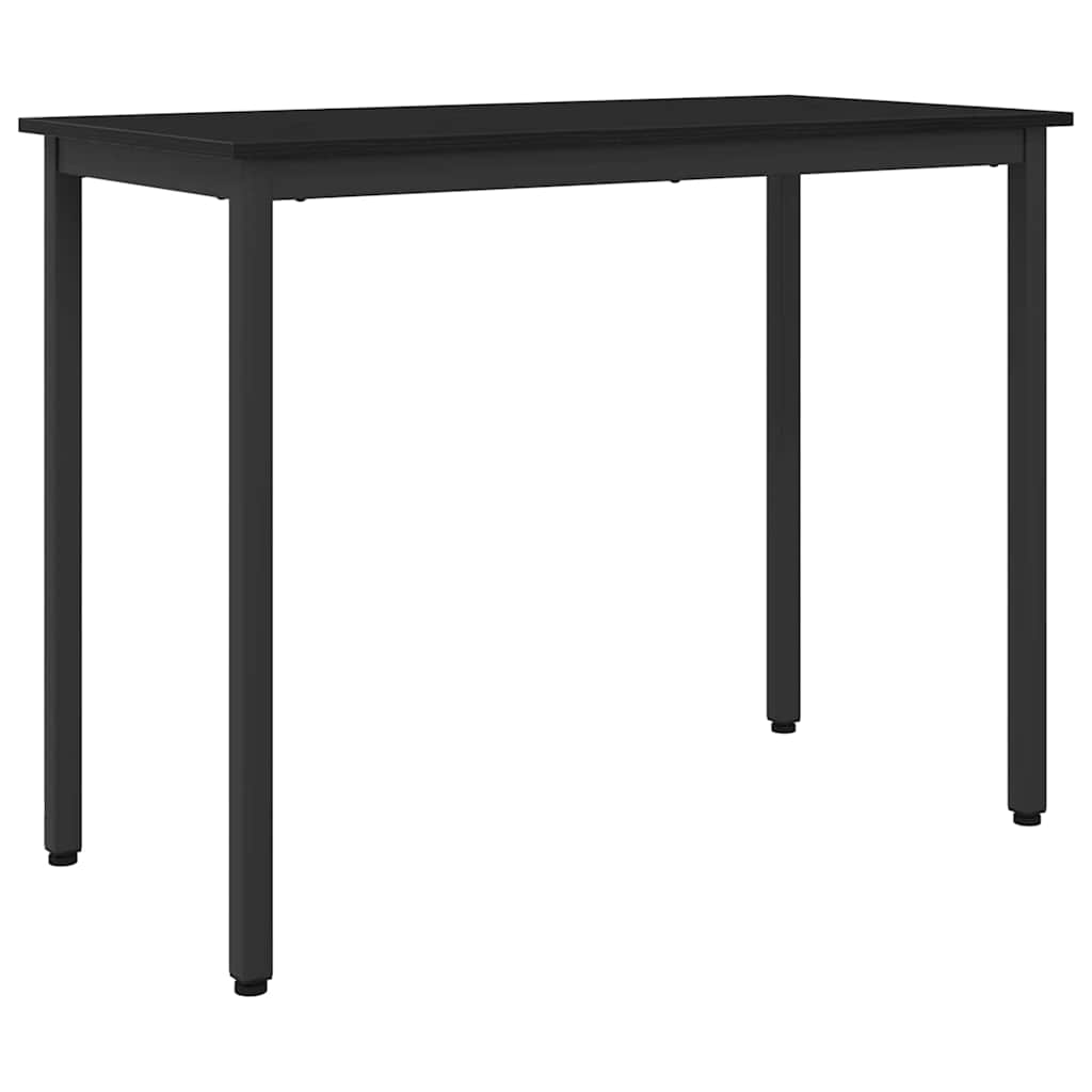 vidaXL stół Czarny Dąb 100 x 50 x 76,5 cm Drewno inżynieryjne i stal