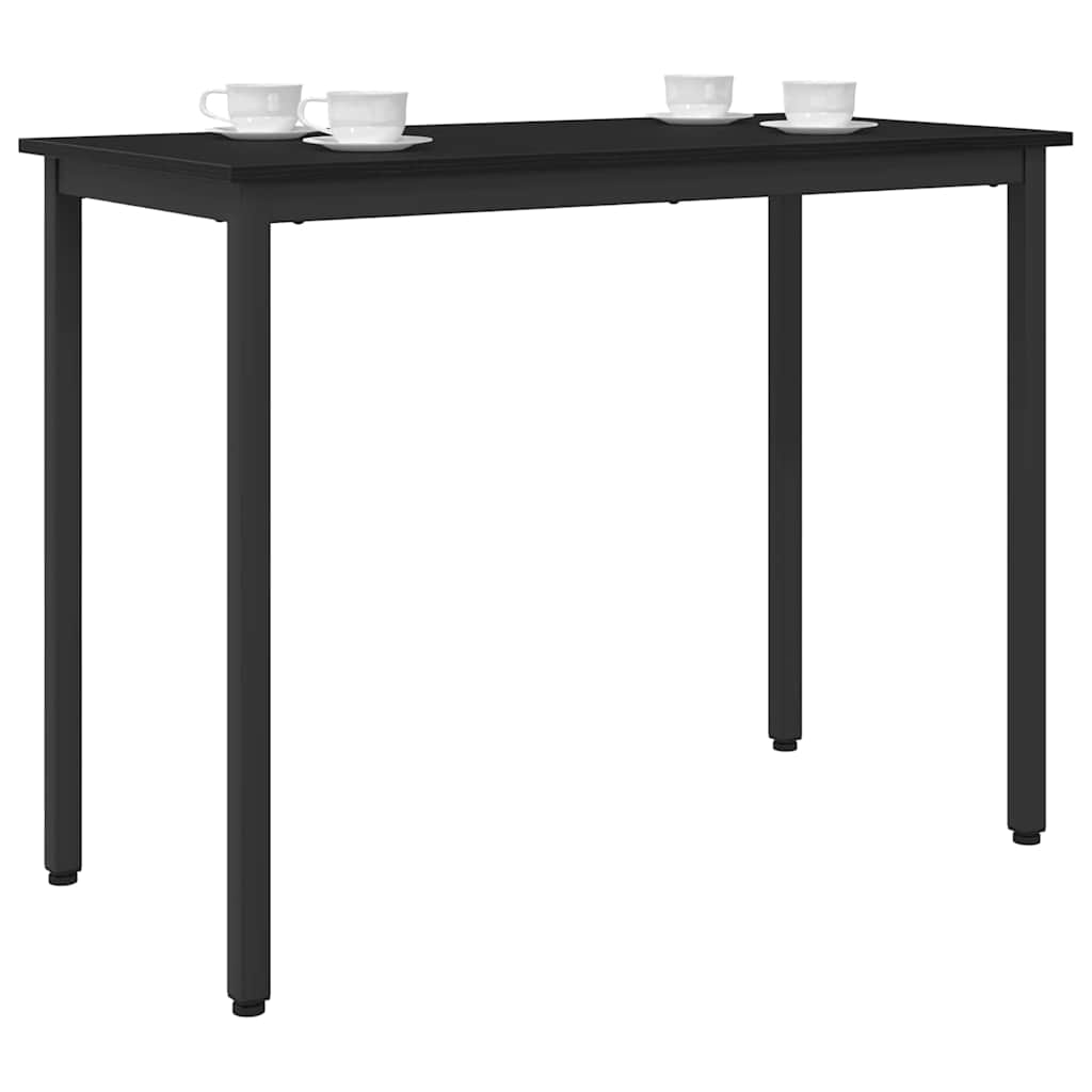 vidaXL stół Czarny Dąb 100 x 50 x 76,5 cm Drewno inżynieryjne i stal