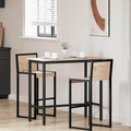 vidaXL stół Naturalny 100 x 50 x 91 cm Drewno inżynieryjne i stal