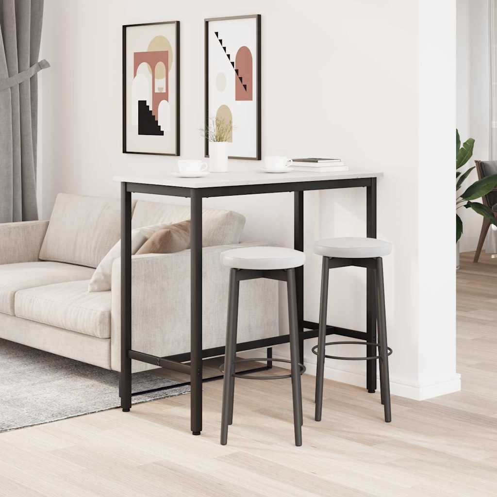 vidaXL stół Biały 100 x 50 x 91 cm Drewno inżynieryjne i stal